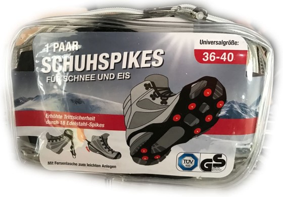 Universal Schuh-Spikes Schuhspikes in praktischer Tasche Größe 36-40