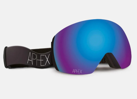 Aphex Skibrille | Goggle Styx schwarz | revo blue lens S2 + yellow lens S1