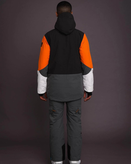 OOSC Mens Ski & Snowboard YEH Jacket black/grey/orange